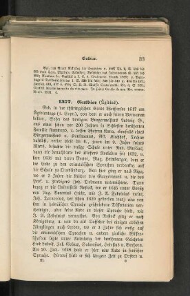 1377. Gutbier (Ägidius).