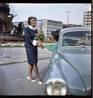 Unterwegs mit einer Leipziger Stadtführerin (Hostess)
