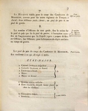 Ordonnance du roi, concernant la formation & la solde du corps des carabiniers de monsieur : Du 17 Mars 1788