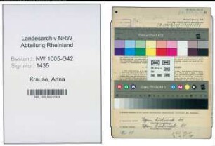 Entnazifizierung Anna Krause , geb. 06.08.1907 (Gewerbetreibende)