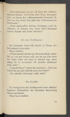Der Konflikt