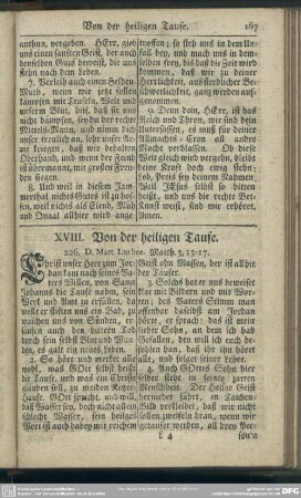 XVIII. Von der heiligen Taufe