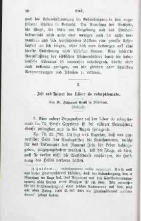 20-64 Zeit und Heimat des Liber de rebaptismate