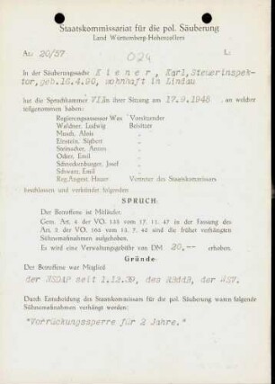 Kiener, Karl