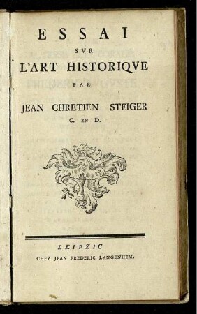 Essai Sur L'Art Historique