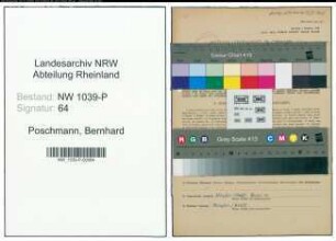 Entnazifizierung Bernhard Poschmann , geb. 01.09.1878 ()