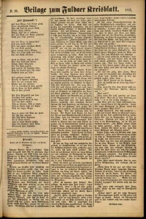 Zweite Ausgabe vom Samstag, den 23. März 1895.