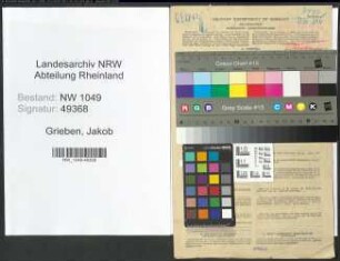 Entnazifizierung Jakob Grieben , geb. 21.11.1889 (Verwaltungsbeamter)