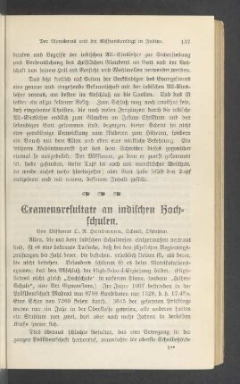 Examensresultate an indischen Hachschulen