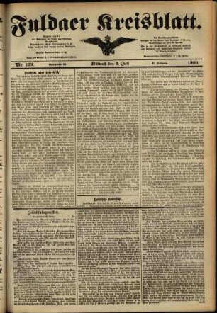 Ausgabe vom Mittwoch, den 09. Juni 1909.