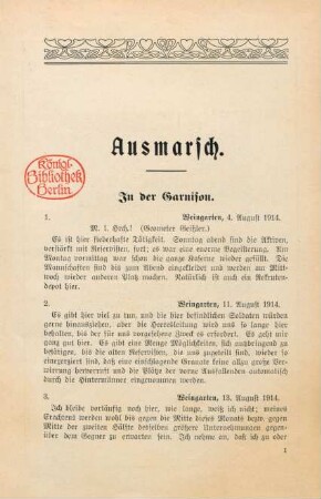 Bändchen 1: Im Völkerringen