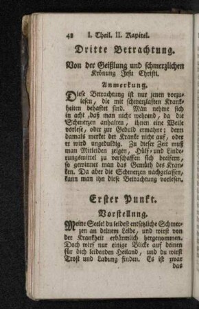 Dritte Betrachtung. Von der Geißlung und schmerzlichen Krönung Jesu Christi.