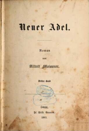 Neuer Adel : Roman, 3