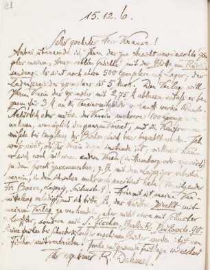 Brief an Emil Krause