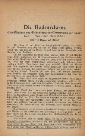 Die Bodenreform