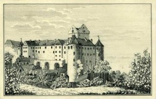 [Ansicht des Alten Schlosses in Meersburg von Nordosten]
