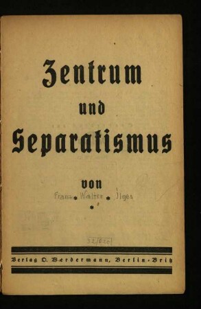 Zentrum und Separatismus