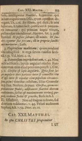 Cap. XXII. Matthaei. In quo Christus proponitur ...
