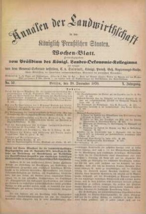 No. 52. Berlin, den 28. December 1870. X. Jahrgang.