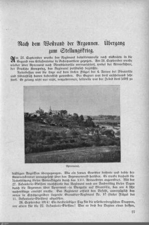 Nach dem Westrand der Argonnen. Übergang zum Stellungskrieg.