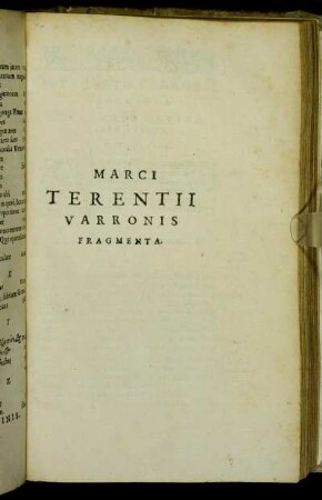 Marci Terentii Varronis Fragmenta