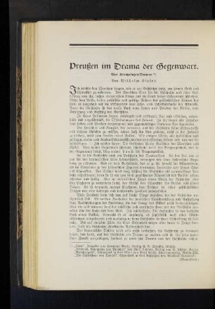 Preußen im Drama der Gegenwart. Vier Kronprinzen-Dramen. *) Von Wilhelm Kiefer.