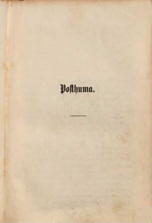 Nordlicht : Novellen-Cyclus, 2. Posthuma