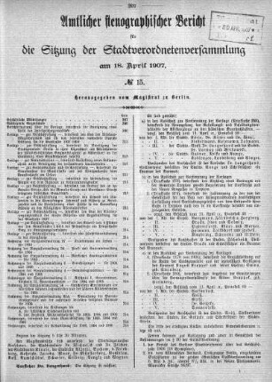 No 15, 18. April 1907