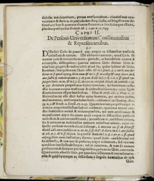 Caput II. De Personis Universitatem Constituentibus & Repræsentantibus.