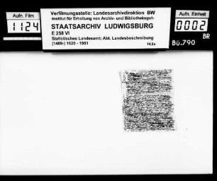 Historiographische Notizen zur Territorial- und Besitzgeschichte im Oberamt
