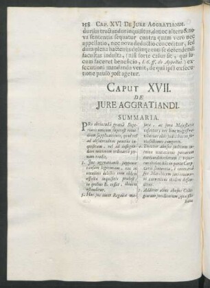 Caput XVII. De Jure Aggratiandi