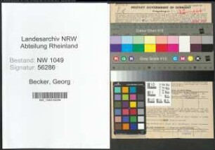 Entnazifizierung Georg Becker , geb. 09.02.1910 (Spediteur)