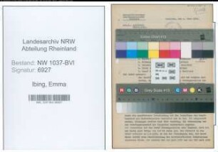 Entnazifizierung Emma Ibing , geb. 13.07.1903 (Angestellte)