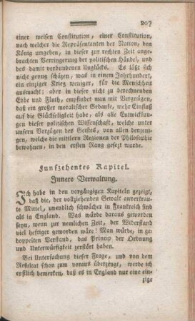 Funfzehentes Kapitel. Innere Verwaltung.