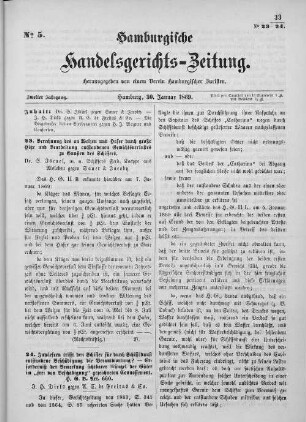 No. 5. 30. Januar 1869