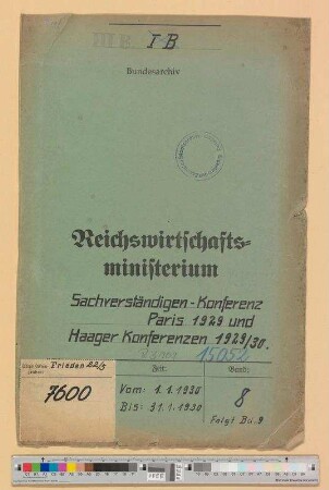 Sachverständigenkonferenz Paris 1929 und Haager Konferenzen 1929/1930: Bd. 2