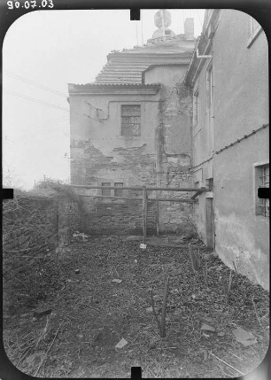 Kreischa-Zscheckwitz. Gut Zscheckwitz. Herrenhaus (1704). Rückseite (Teilansicht)