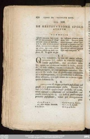 Tit. XIII. De Restitutione Spoliatorum.