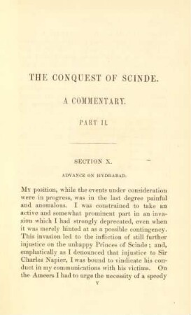 Section X. Advance on Hydrabad