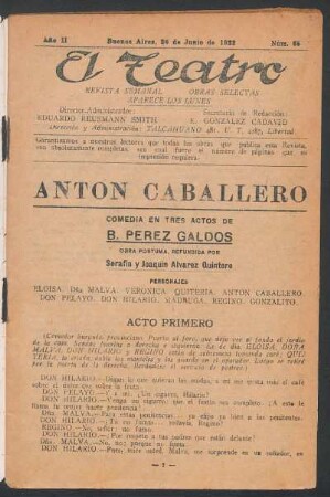 1922006500: Anton Caballero : comedia en tres actos