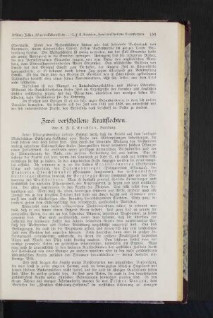Zwei verschollene Krattflechten.