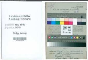 Entnazifizierung Aenne Rietig , geb. 01.09.1910 ()