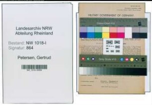 Entnazifizierung Gertrud Petersen , geb. 10.07.1913 (Lehrerin)