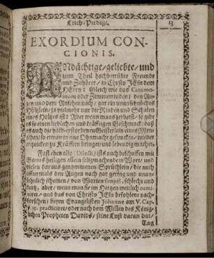 Exordium Concionis.