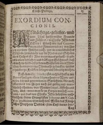 Exordium Concionis.