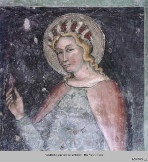 Thronende Madonna mit Kind, dem Heiligen Franziskus, der Heiligen Ursula und einem Stifter