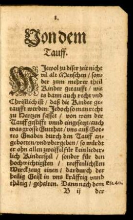 Von dem Tauff.