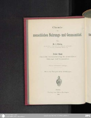 Chemische Zusammensetzung der menschlichen Nahrungs- und Genussmittel