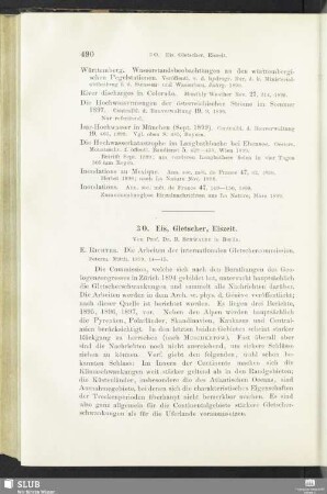 3 O. Eis, Gletscher, Eiszeit