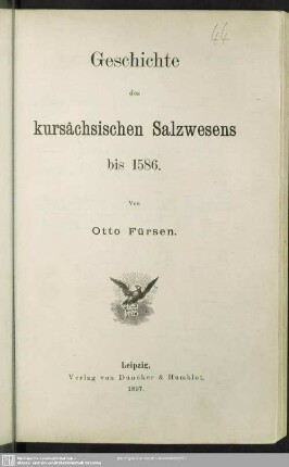 Geschichte des kursächsischen Salzwesens bis 1586